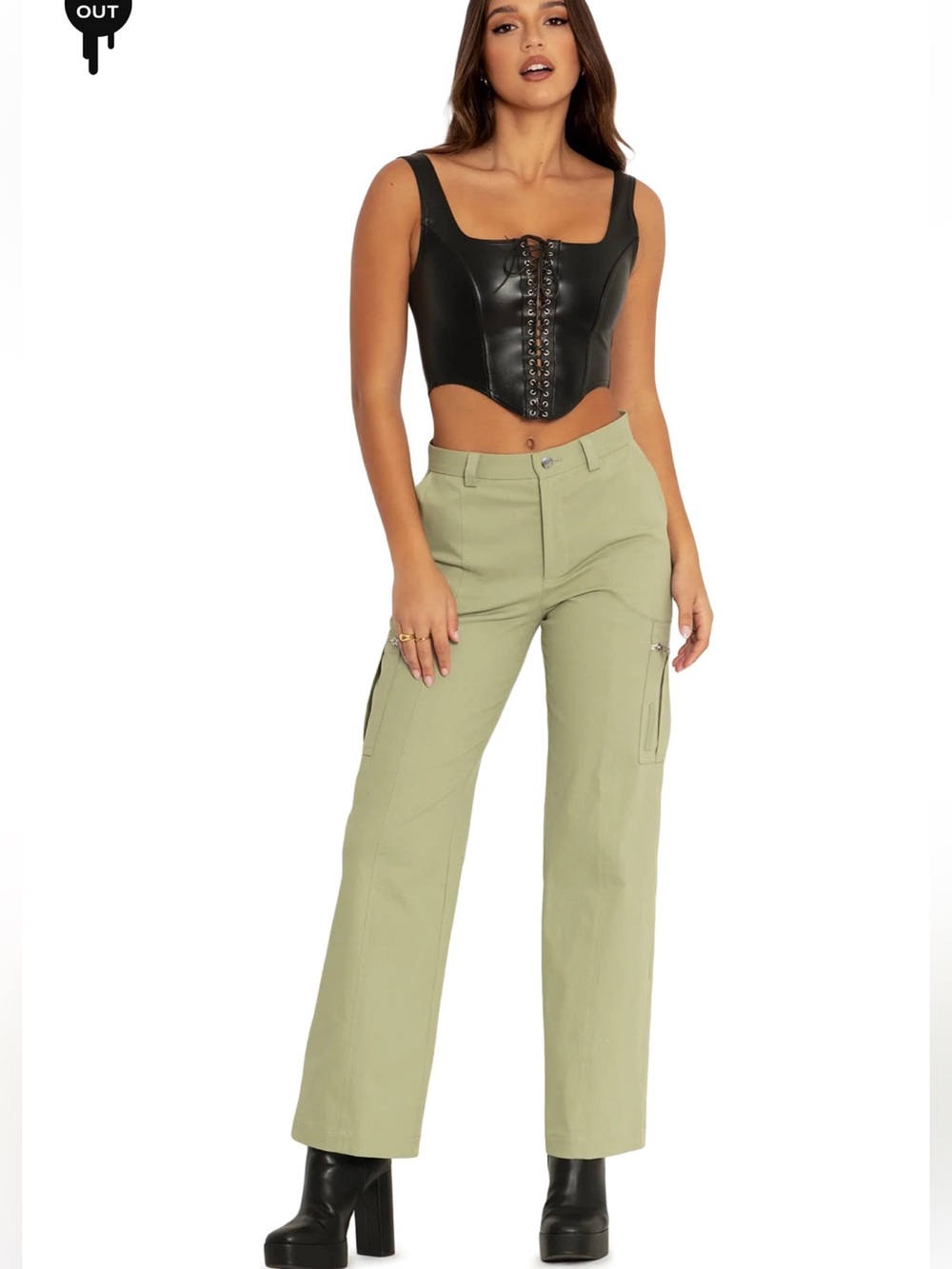 Blackmilk Sage Wide-Leg Cargo Pants - Picture 4 of 13
